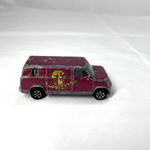 Yatming Purple Green Dragon Van 1970s Vintage 1:64 Diecast Used Hong Kong